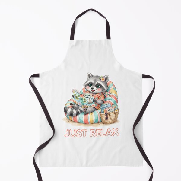 Item preview, Just Relax Cozy Raccoon Reading a Book designed and sold by CleanDecor.