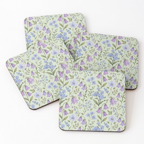 Item preview, Blue & Purple Wildflower Botanical Pattern 2 designed and sold by SimplePoDesign.