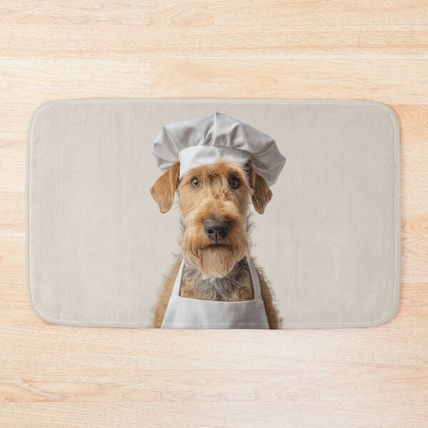 Item preview, Irish Terrier Chef Dog Funny Cooking Apron Hat Cute Pet Portrait designed and sold by LazyOwlStore.
