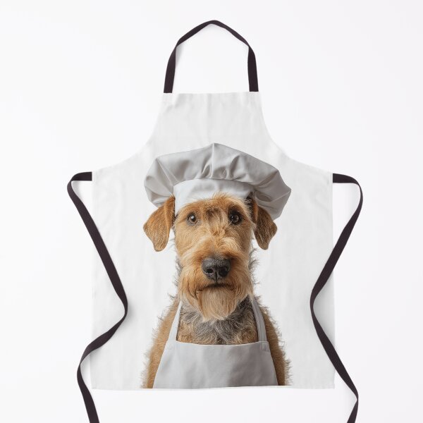 Item preview, Irish Terrier Chef Dog Funny Cooking Apron Hat Cute Pet Portrait designed and sold by LazyOwlStore.