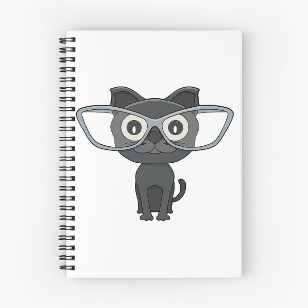 Item preview, Cute Black Cat with Nerd Glasses designed and sold by shopdiego.