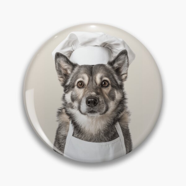 Item preview, Swedish Vallhund Chef Dog Funny Cooking Apron Hat Cute Pet Portrait designed and sold by LazyOwlStore.