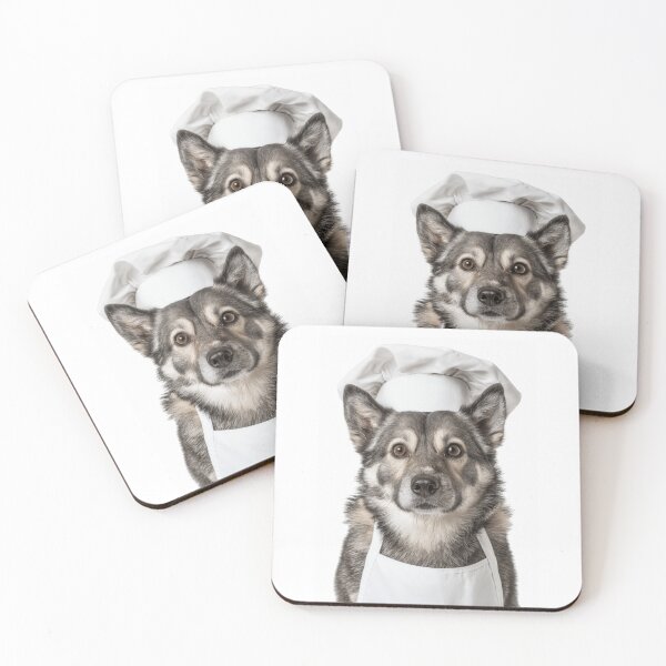Item preview, Swedish Vallhund Chef Dog Funny Cooking Apron Hat Cute Pet Portrait designed and sold by LazyOwlStore.