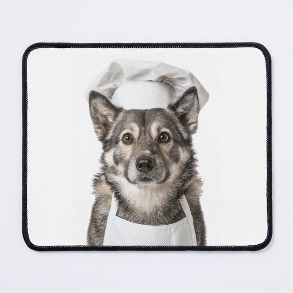 Item preview, Swedish Vallhund Chef Dog Funny Cooking Apron Hat Cute Pet Portrait designed and sold by LazyOwlStore.