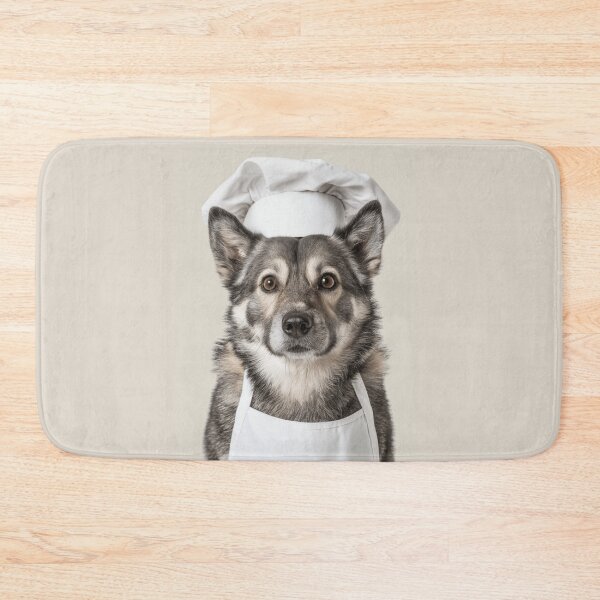 Item preview, Swedish Vallhund Chef Dog Funny Cooking Apron Hat Cute Pet Portrait designed and sold by LazyOwlStore.