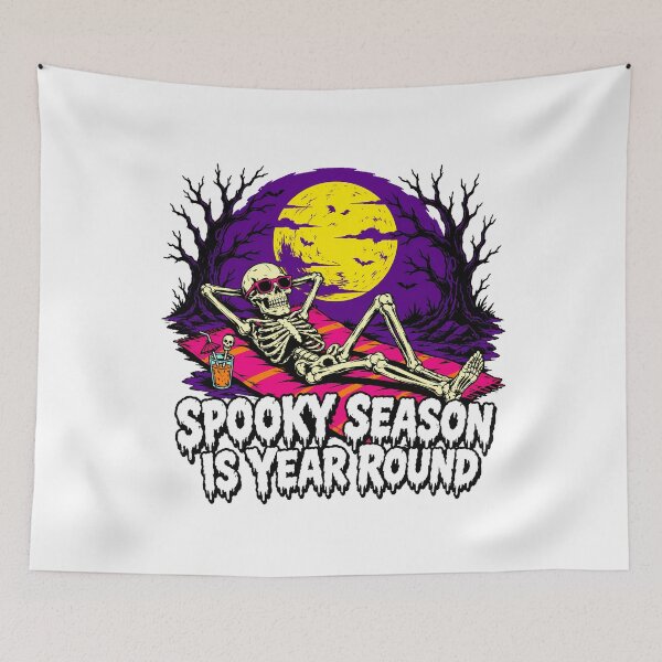 Item preview, Spooky Season Skeleton Beach Summer Vacation designed and sold by chattsuede.