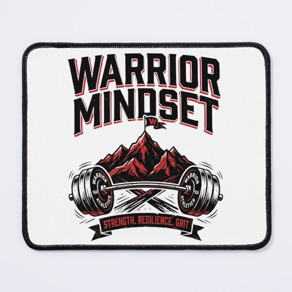 Item preview, Warrior Mindset Mountain Barbell Gym Fitness designed and sold by StickVerse by Owais.