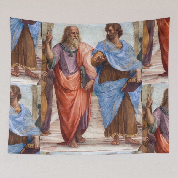 Artikelvorschau, Platon und Aristoteles – Die Schule von Athen entworfen und verkauft von artofuniverse.