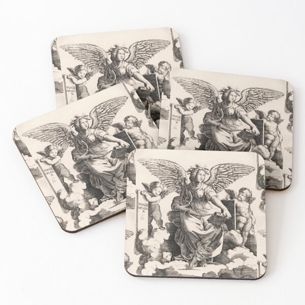 Item preview, Winged Muse of Poetry with Cherubs designed and sold by artofuniverse.