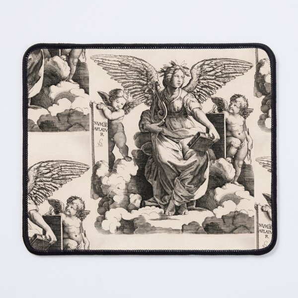 Item preview, Winged Muse of Poetry with Cherubs designed and sold by artofuniverse.