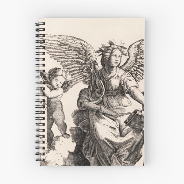 Item preview, Winged Muse of Poetry with Cherubs designed and sold by artofuniverse.