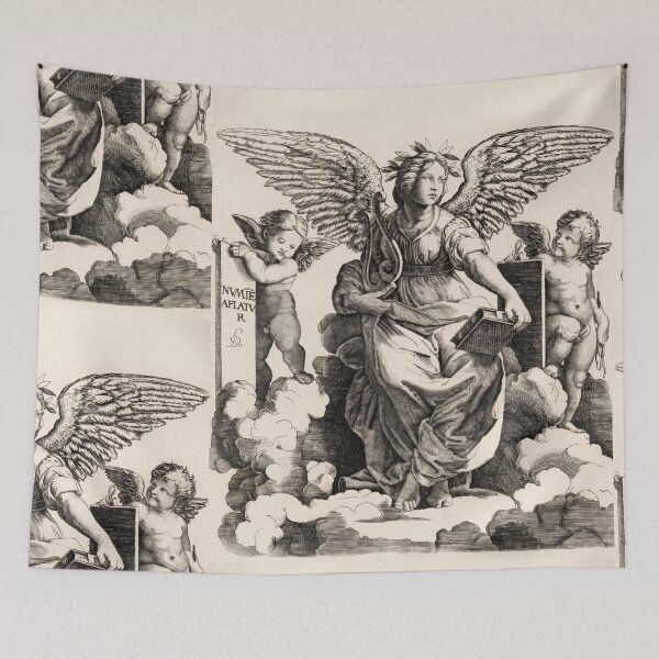 Item preview, Winged Muse of Poetry with Cherubs designed and sold by artofuniverse.