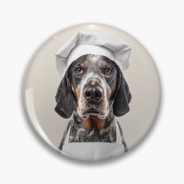 Item preview, Bluetick Coonhound Chef Dog Funny Cooking Apron Hat Cute Pet Portrait designed and sold by LazyOwlStore.