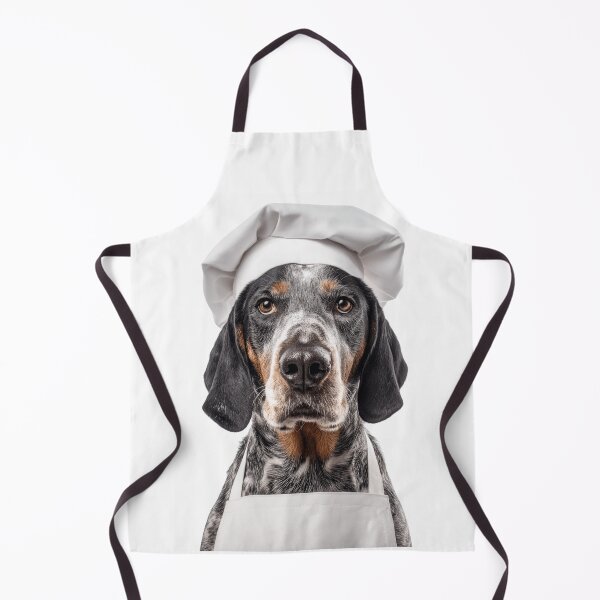 Item preview, Bluetick Coonhound Chef Dog Funny Cooking Apron Hat Cute Pet Portrait designed and sold by LazyOwlStore.