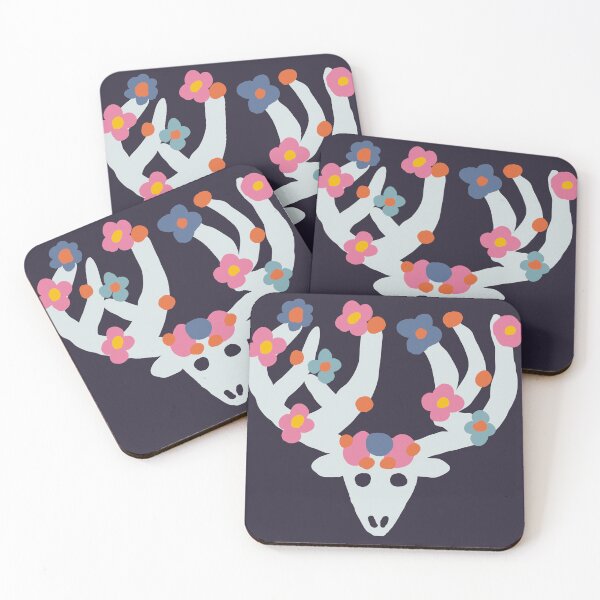 Item preview, Great Deer Skull with Flowers designed and sold by LavenderSkiesG.