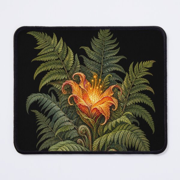 Item preview, The Fern Flower of Kupala Night – Slavic Folklore Botanical Engraving designed and sold by Anyshca.