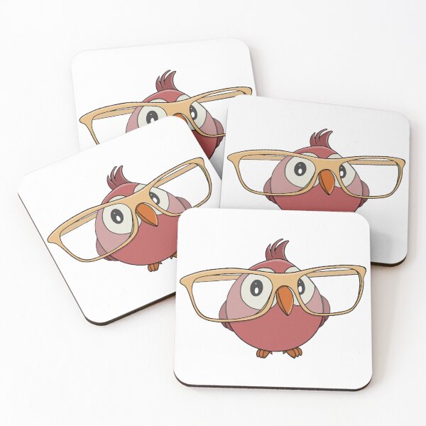 Item preview, Cute Red Bird with Geek Glasses designed and sold by shopdiego.