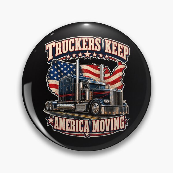 Item preview, Truckers Keep America Moving – Patriotic US Trucker designed and sold by Zerberus71.