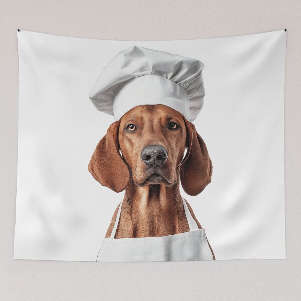 Item preview, Redbone Coonhound Chef Dog Funny Cooking Apron Hat Cute Pet Portrait designed and sold by LazyOwlStore.