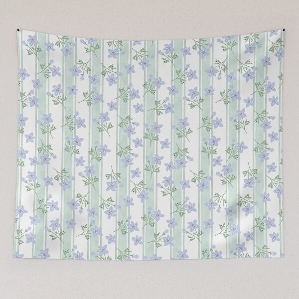 Item preview, Cute Flowers & Stripes Pattern designed and sold by SmallDart Creations.
