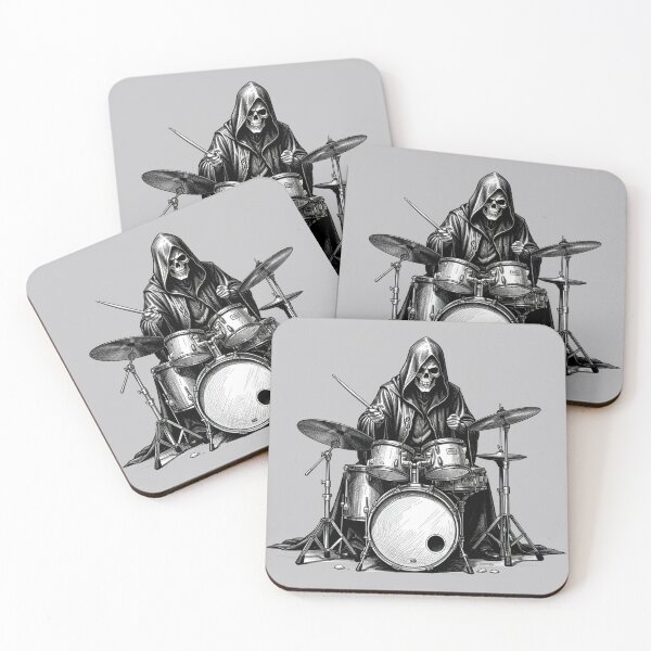 Item preview,  The Grim Reaper playing the drums designed and sold by MagelliShop.