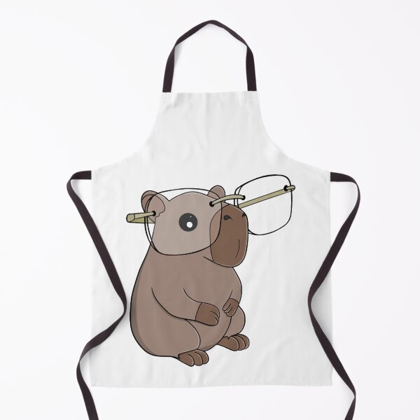 Item preview, Cute Smart Capybara with Nerd Glasses designed and sold by shopdiego.