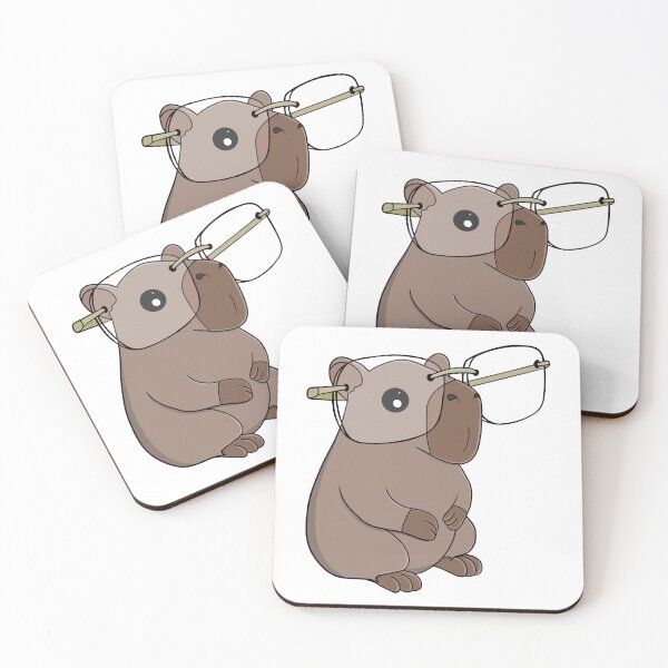 Item preview, Cute Smart Capybara with Nerd Glasses designed and sold by shopdiego.