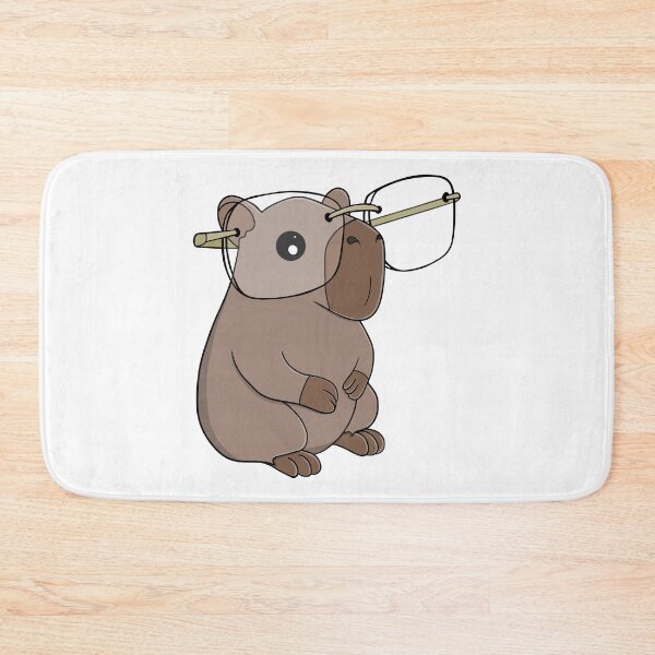Item preview, Cute Smart Capybara with Nerd Glasses designed and sold by shopdiego.