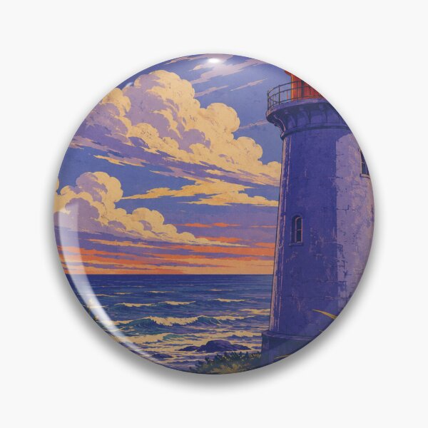 Item preview, Coastal Lighthouse Sunset Ocean Art designed and sold by Valieri.