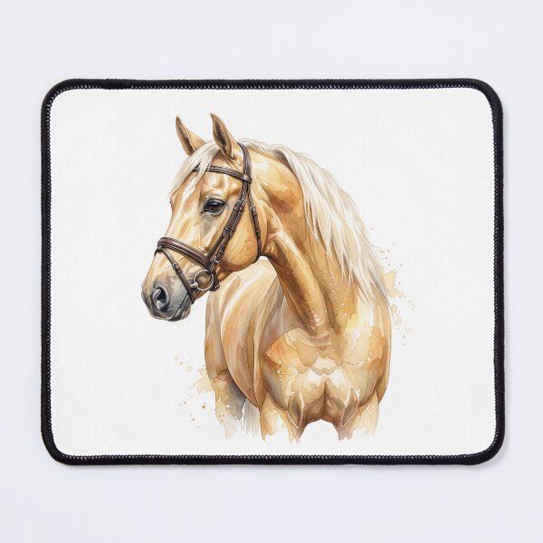 Item preview, Golden Palomino Horse Watercolor Portrait designed and sold by Rutvain.
