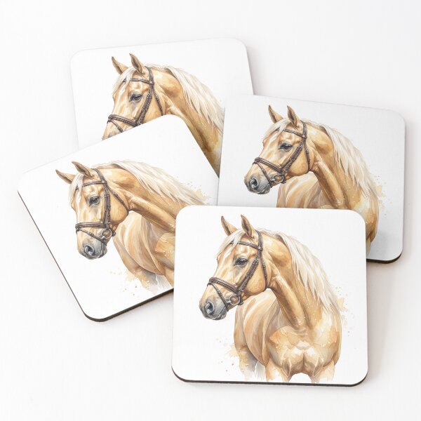 Item preview, Golden Palomino Horse Watercolor Portrait designed and sold by Rutvain.