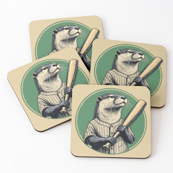 Artikelvorschau, Der Batter Otter – Vintage-Baseball-Maskottchen entworfen und verkauft von DoceVaga.