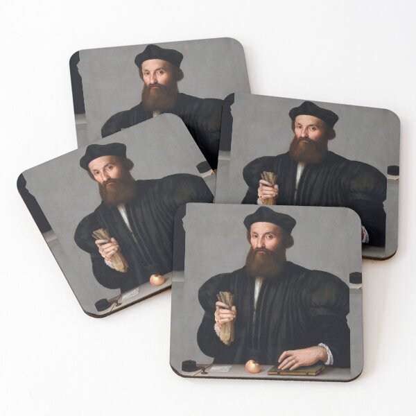 Item preview, Bearded Renaissance Gentleman with Scrolls designed and sold by artofuniverse.