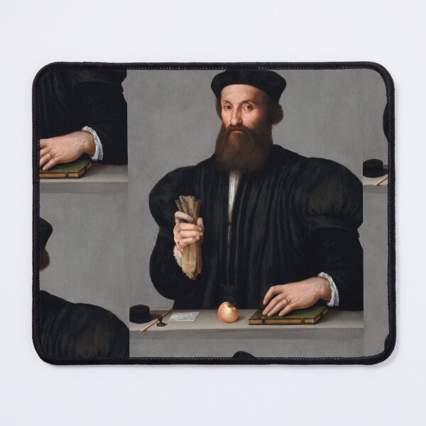 Item preview, Bearded Renaissance Gentleman with Scrolls designed and sold by artofuniverse.