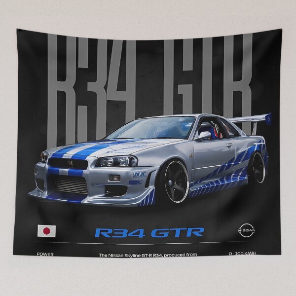 Item preview, Skyline R34 GTR Poster designed and sold by RobertJes.