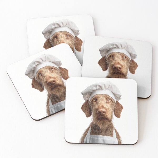 Item preview, Wirehaired Vizsla Chef Dog Funny Cooking Apron Hat Cute Pet Portrait designed and sold by LazyOwlStore.