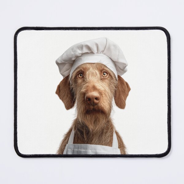 Item preview, Wirehaired Vizsla Chef Dog Funny Cooking Apron Hat Cute Pet Portrait designed and sold by LazyOwlStore.