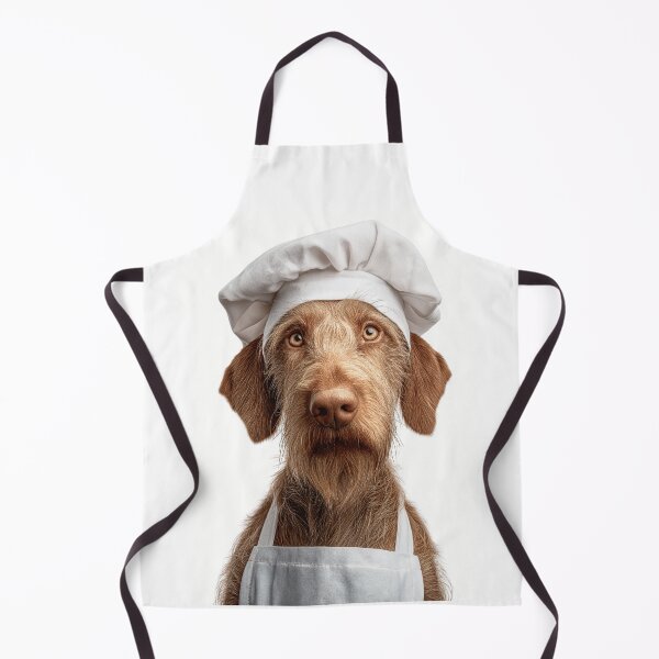 Item preview, Wirehaired Vizsla Chef Dog Funny Cooking Apron Hat Cute Pet Portrait designed and sold by LazyOwlStore.