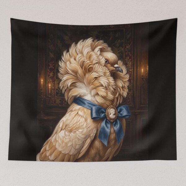 Item preview, Jacobin Pigeon Cameo Blue Ribbon designed and sold by The Real Beast Art.