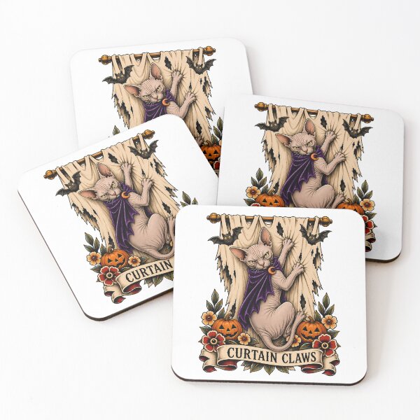 Item preview, Curtain Claws Horror Tattoo designed and sold by Old's Cool Cat Studio.