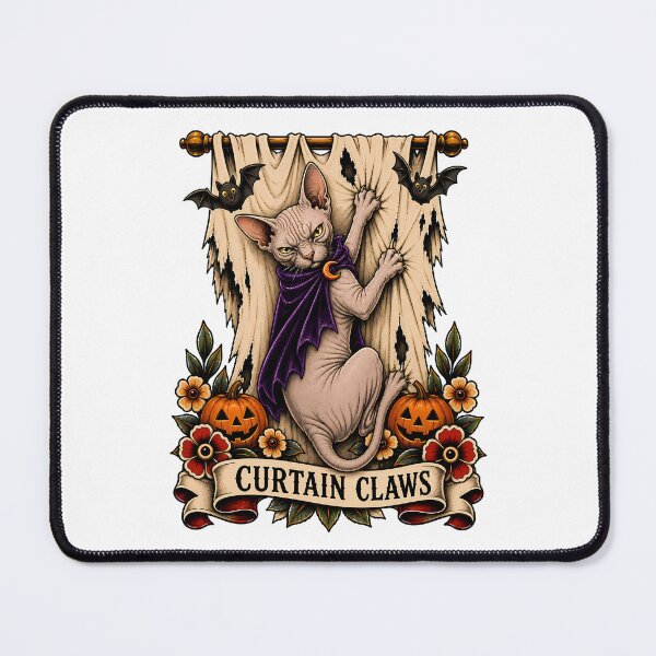 Item preview, Curtain Claws Horror Tattoo designed and sold by Old's Cool Cat Studio.