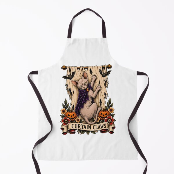 Item preview, Curtain Claws Horror Tattoo designed and sold by Old's Cool Cat Studio.