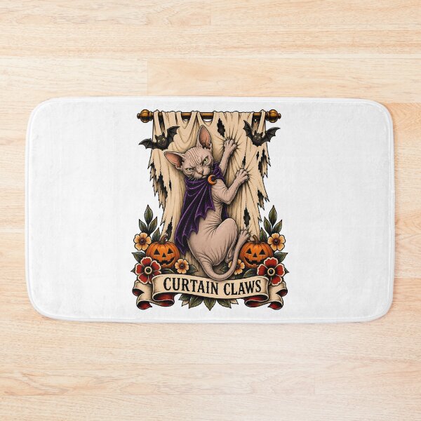 Item preview, Curtain Claws Horror Tattoo designed and sold by Old's Cool Cat Studio.
