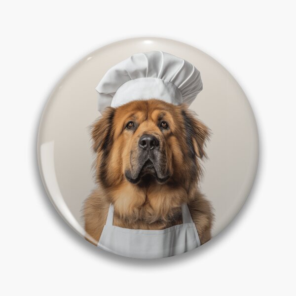 Item preview, Tibetan Mastiff Chef Dog Funny Cooking Apron Hat Cute Pet Portrait designed and sold by LazyOwlStore.