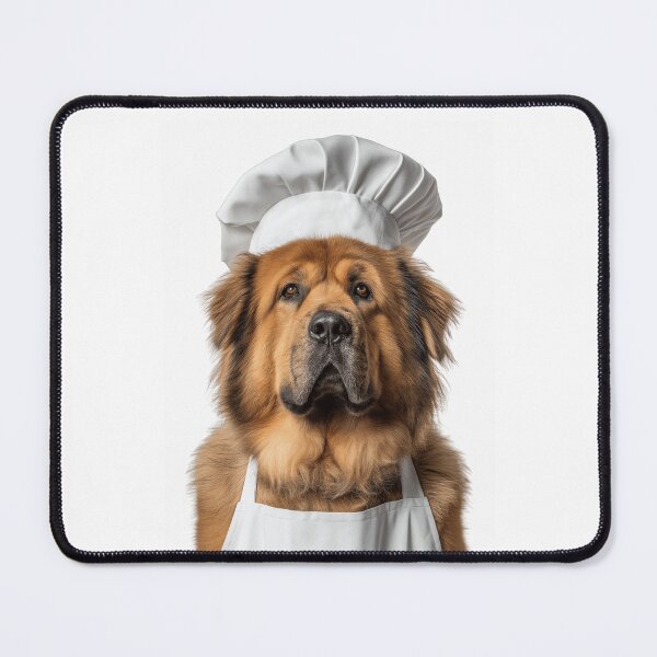 Item preview, Tibetan Mastiff Chef Dog Funny Cooking Apron Hat Cute Pet Portrait designed and sold by LazyOwlStore.