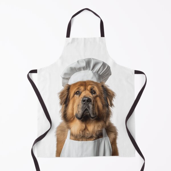 Item preview, Tibetan Mastiff Chef Dog Funny Cooking Apron Hat Cute Pet Portrait designed and sold by LazyOwlStore.