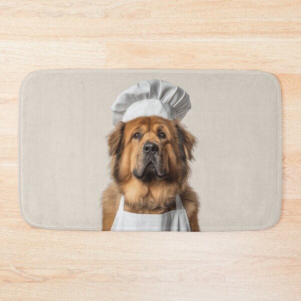 Item preview, Tibetan Mastiff Chef Dog Funny Cooking Apron Hat Cute Pet Portrait designed and sold by LazyOwlStore.
