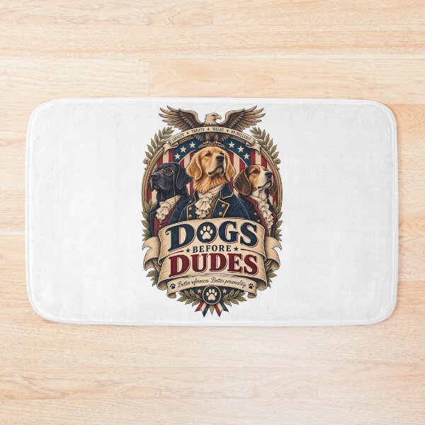 Item preview, Dogs Before Dudes - Better References Better Personality - Patriotic Founding Father Dogs designed and sold by Neurospicy Trolls.