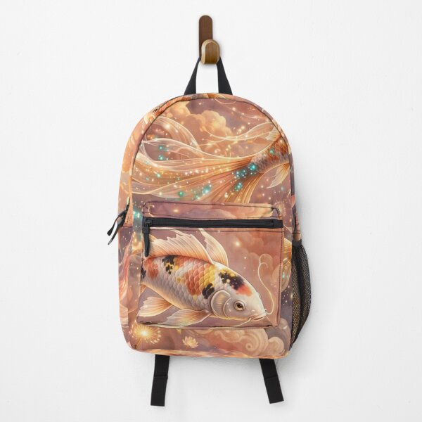 Item preview, Golden Sunset Koi - Magical Flying Fish at Sunrise Heaven designed and sold by PrettyCrypt.