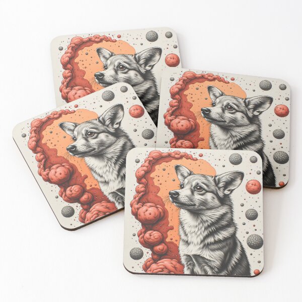 Item preview, An attentive dog gazes at a cosmic scene. designed and sold by Mianku | Für das Leben.